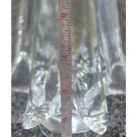 Vintage Christmas Trees Clear Glass w/Gold Dust Inside  Beautiful Look - Picture 6 of 6